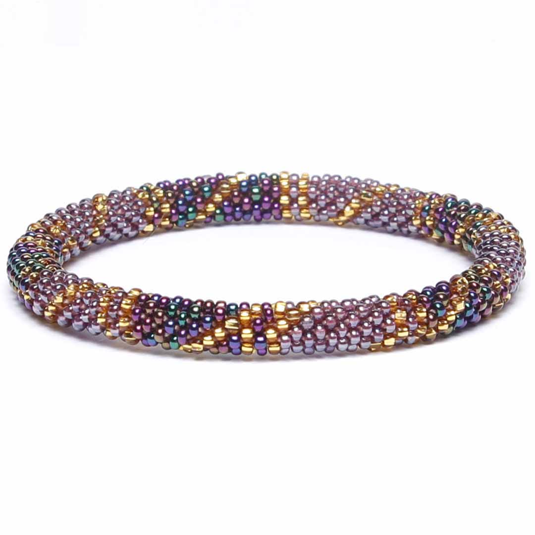 Mystic Purple Twist Beaded Bracelet