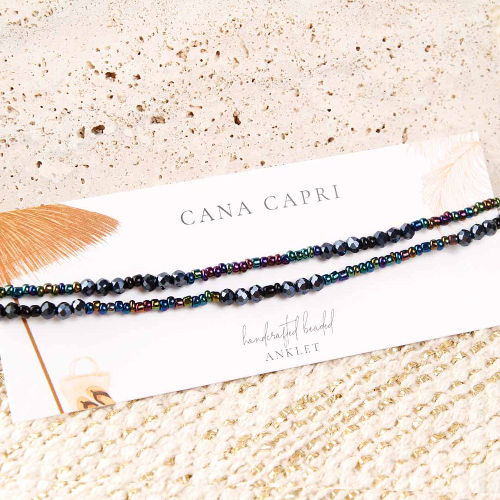 MysticSparklesBeadedAnkleBracelet-HandmadeArtisanJewelry-Packaging-CanaCapri