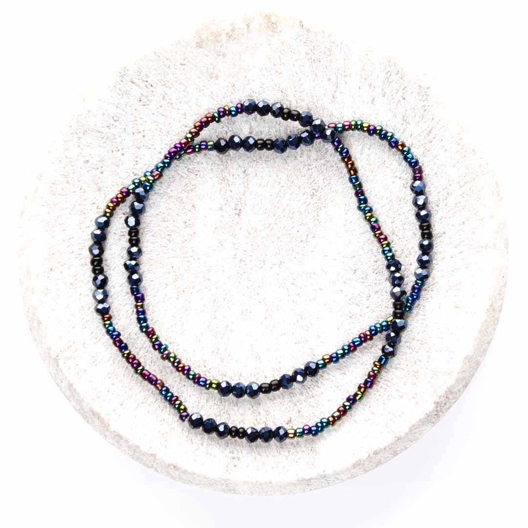 MysticSparklesBeadedAnkleBracelet-HandmadeArtisanJewelry-TopView-CanaCapri