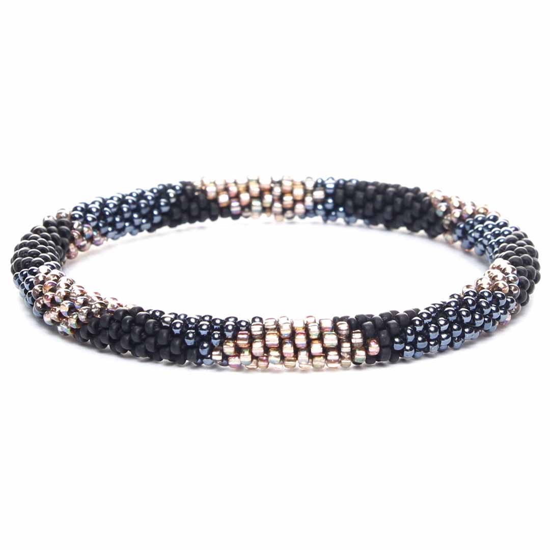 Onyx and Slate Beaded Bracelet-1