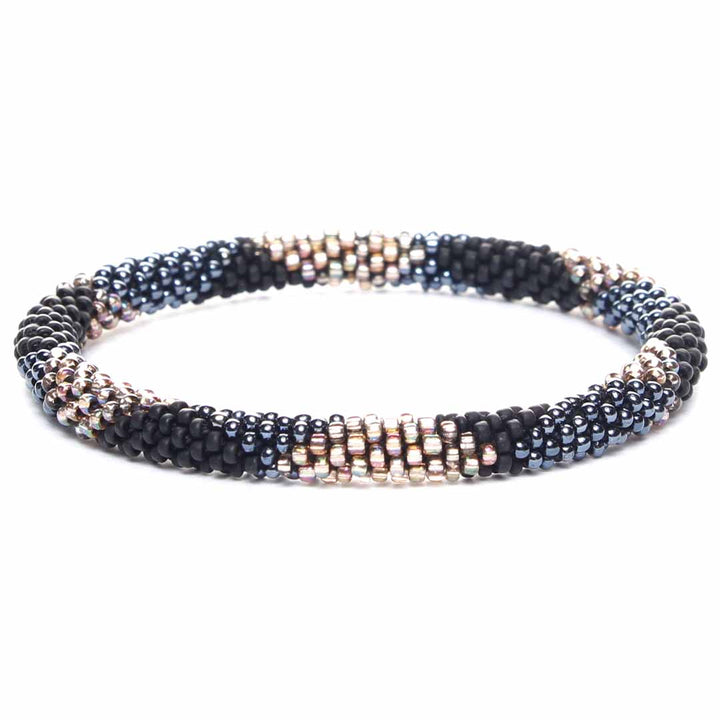Onyx and Slate Beaded Bracelet-1
