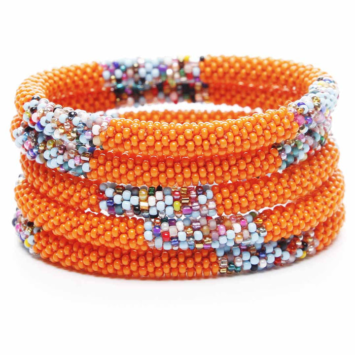 Orange Sprinkle Stripe - 7"