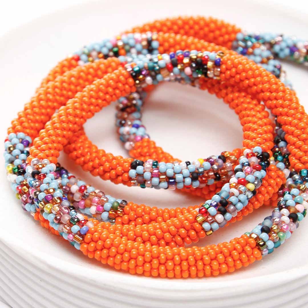 Orange Sprinkle Stripe - 7"