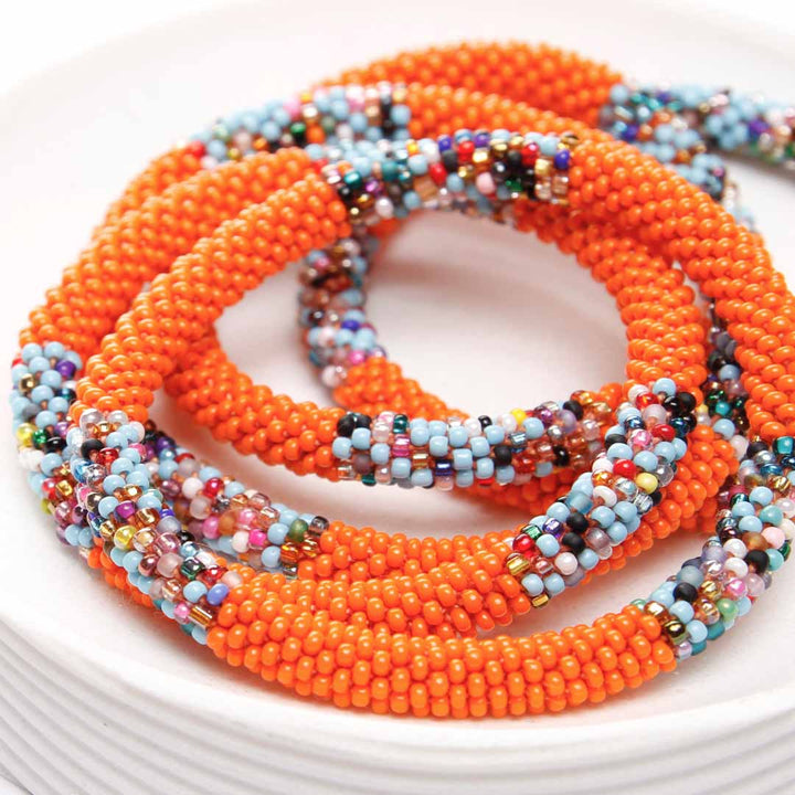 Orange Sprinkle Stripe - 7"