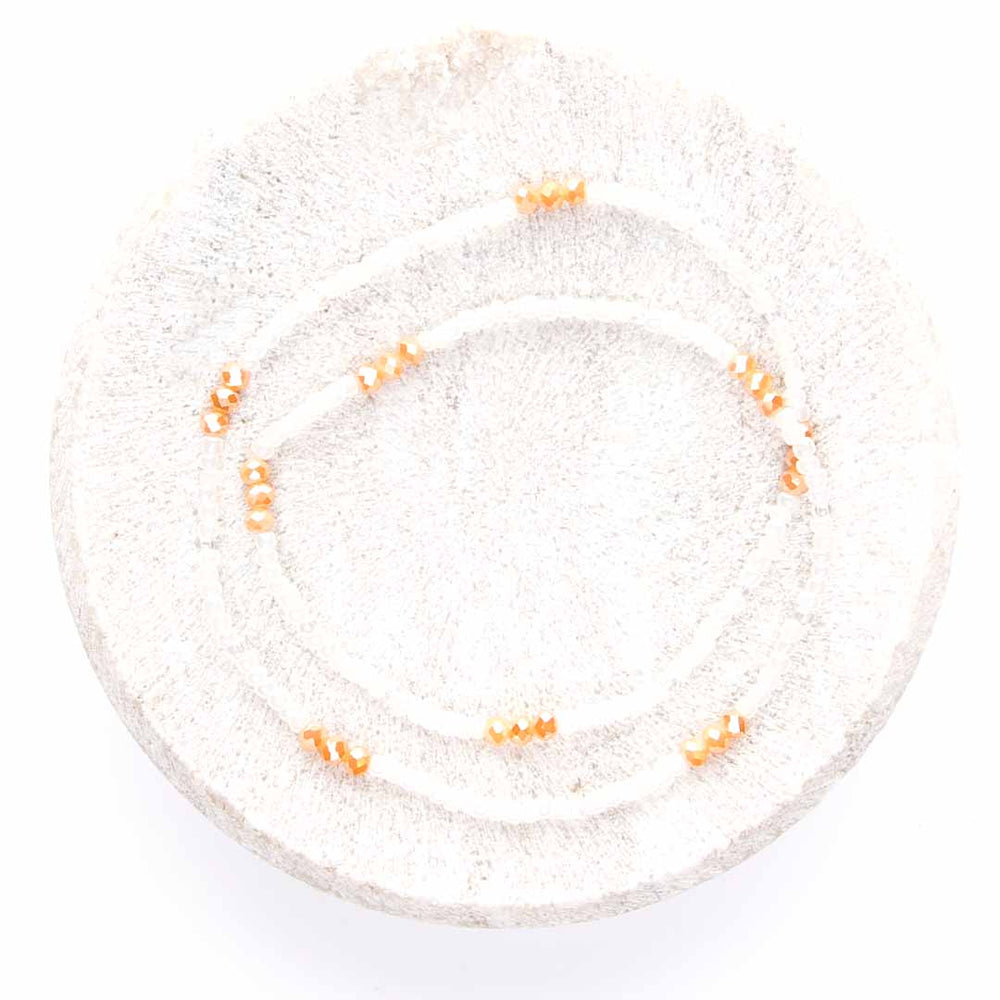 Peach Colada Beaded Anklet-2