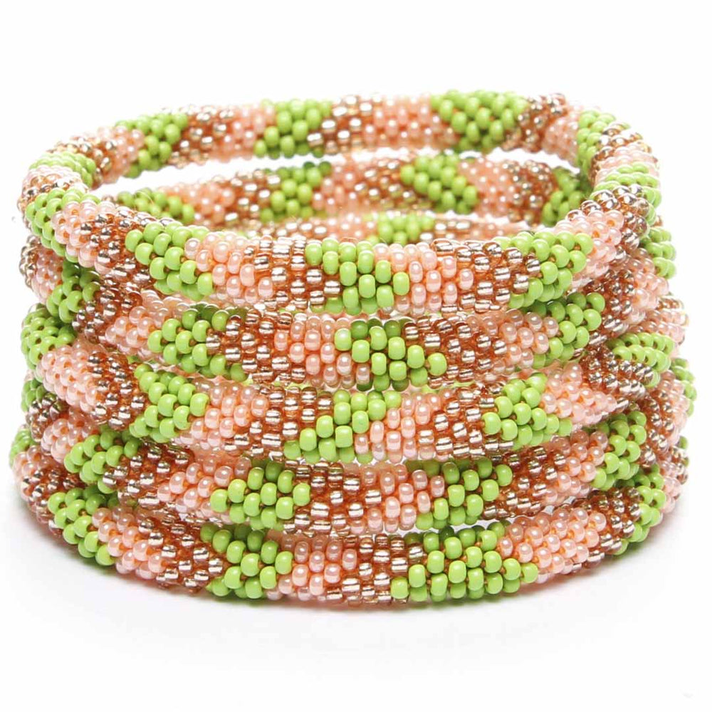 Peachy Lime Margarita Beaded Bracelet