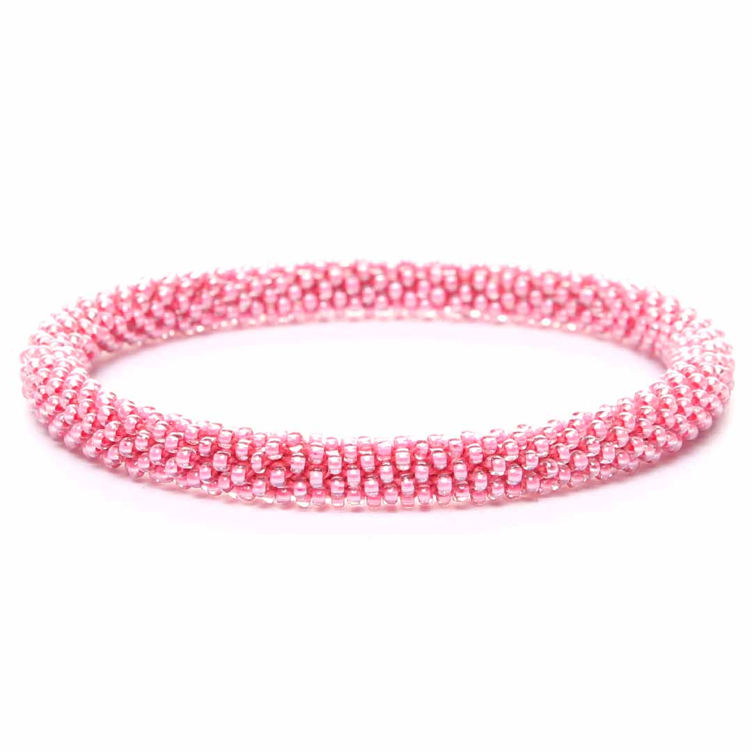 Pink Gloss Beaded Bracelet-1