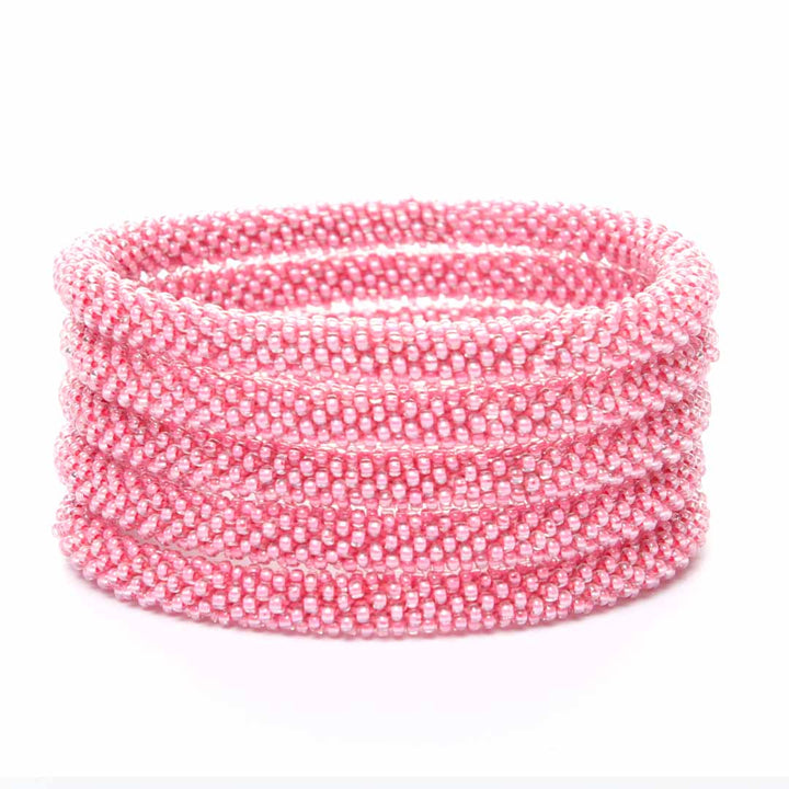 Pink Gloss Beaded Bracelet-2