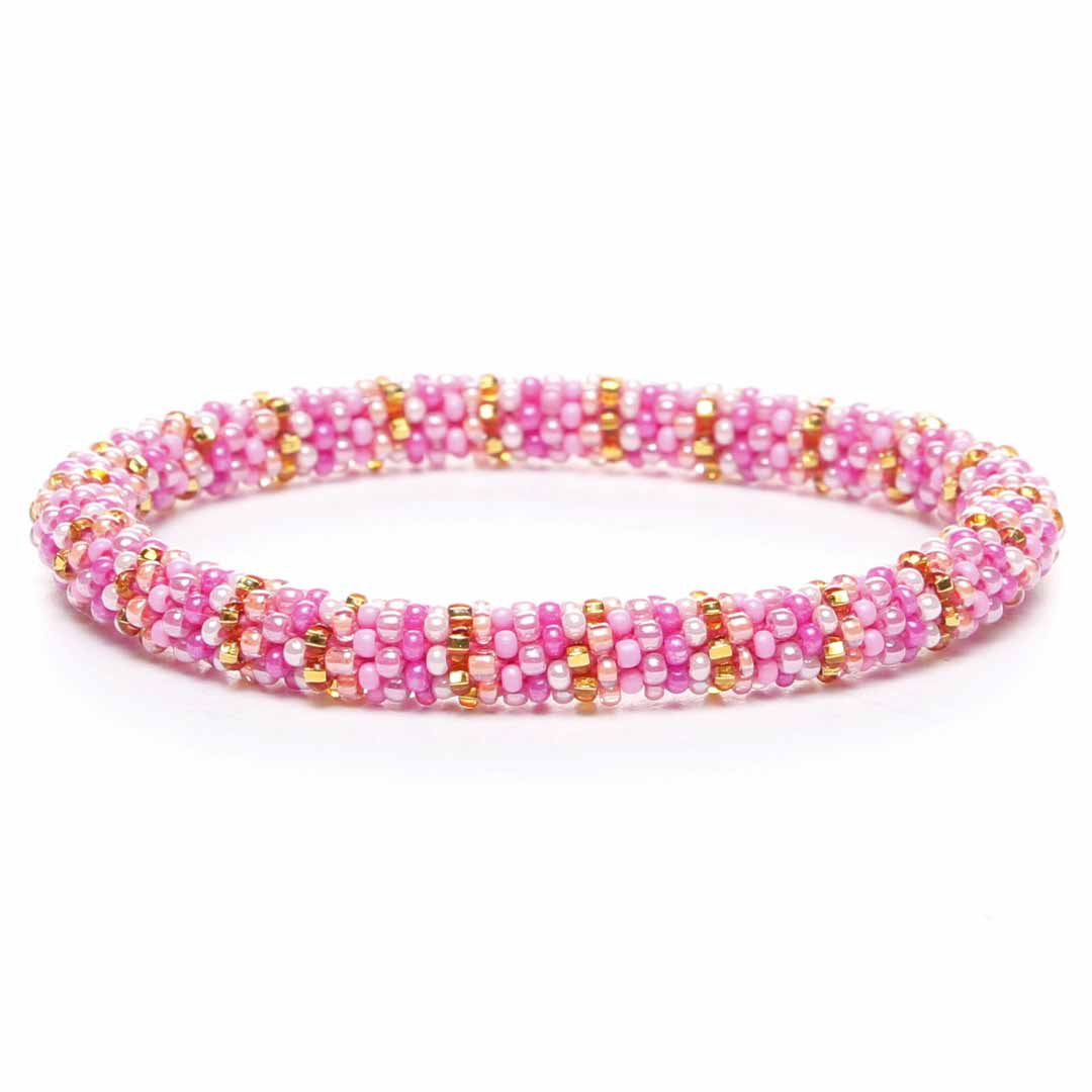 Pink Parfait Stripe Beaded Bracelet