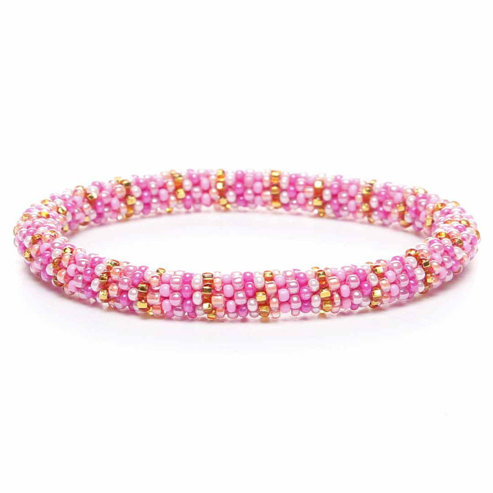 Pink Parfait Stripe Beaded Bracelet