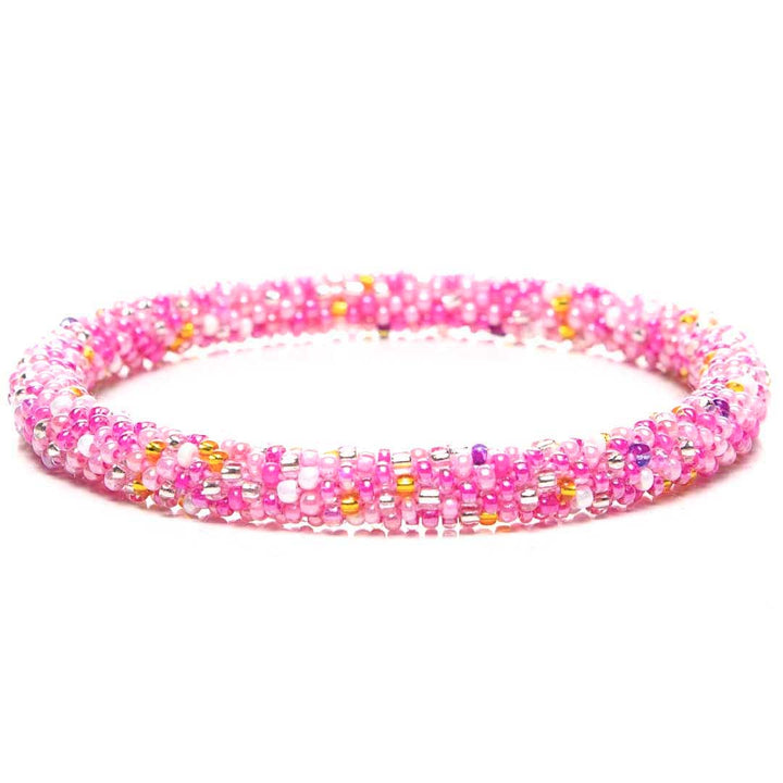 Pink Party Sprinkles Handmade Czech Glass Bead Bracelet Bracelets for Women Art Jewelry
