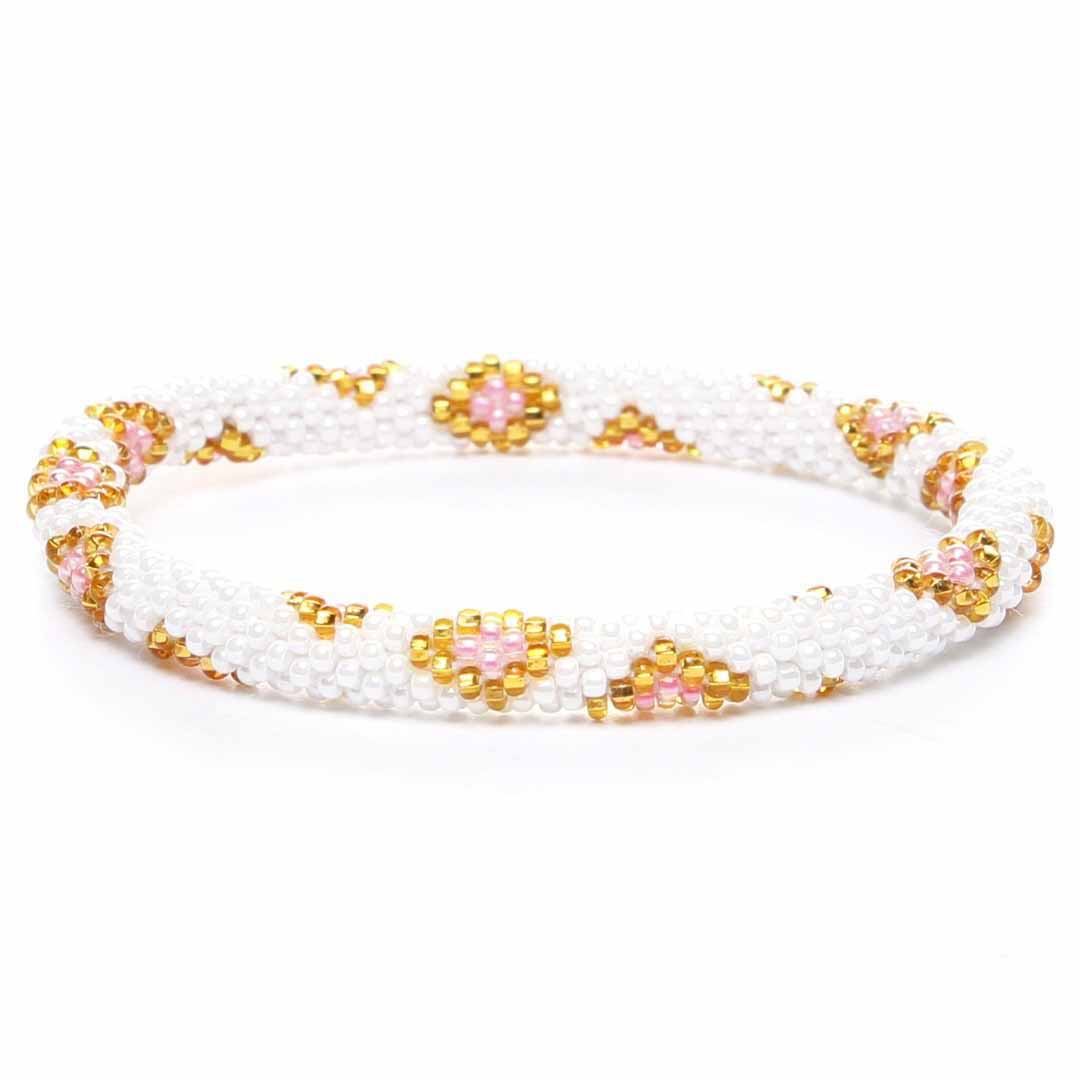Pink & Pearl Diamonds Beaded Bracelet