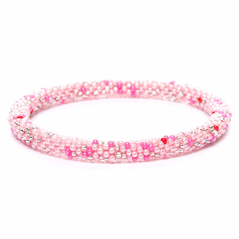 Pretty Pink Confetti Beaded Bracelet-1