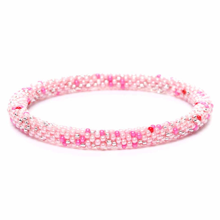 Pretty Pink Confetti Beaded Bracelet-1
