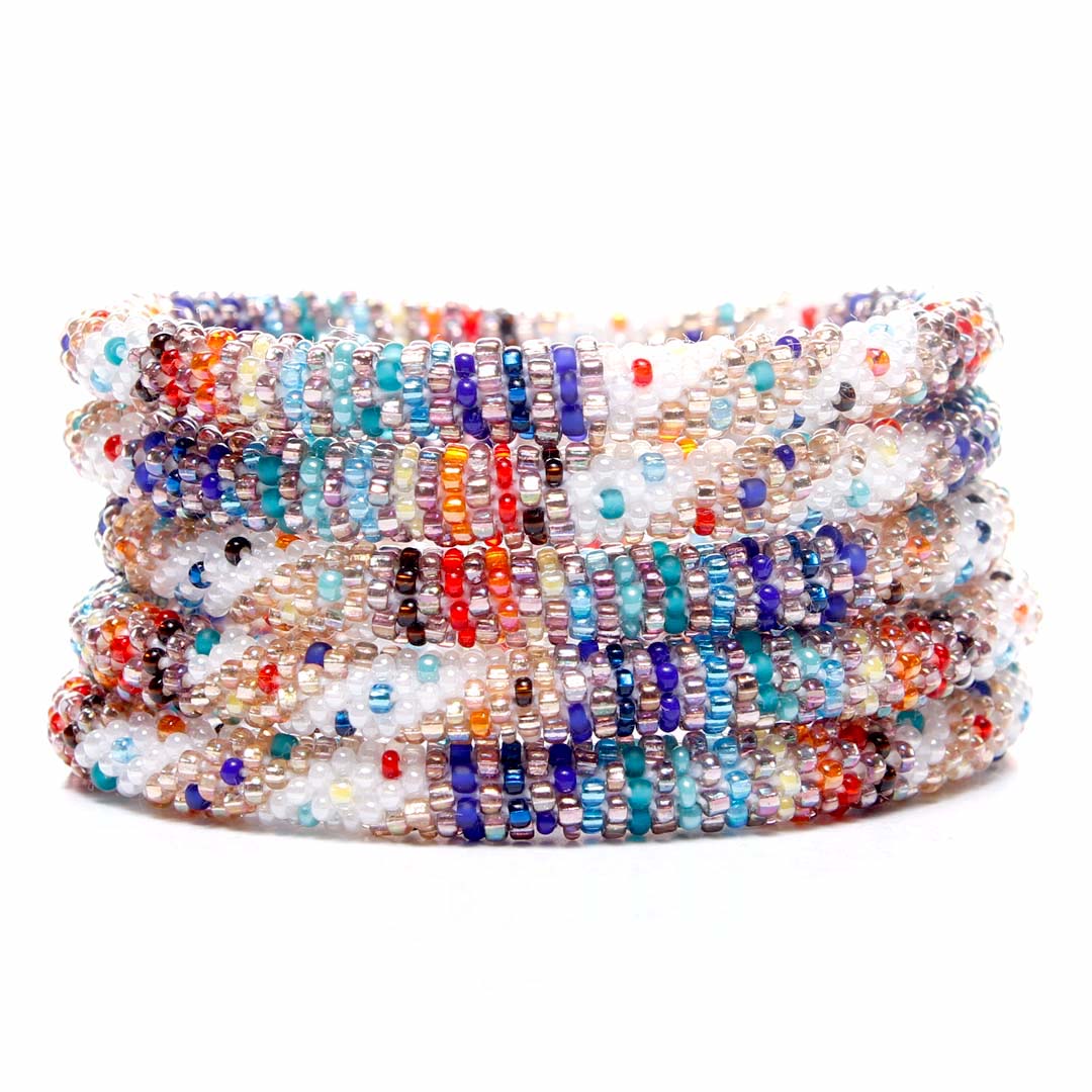 Rainbow Frost Beaded Bracelet-Stack