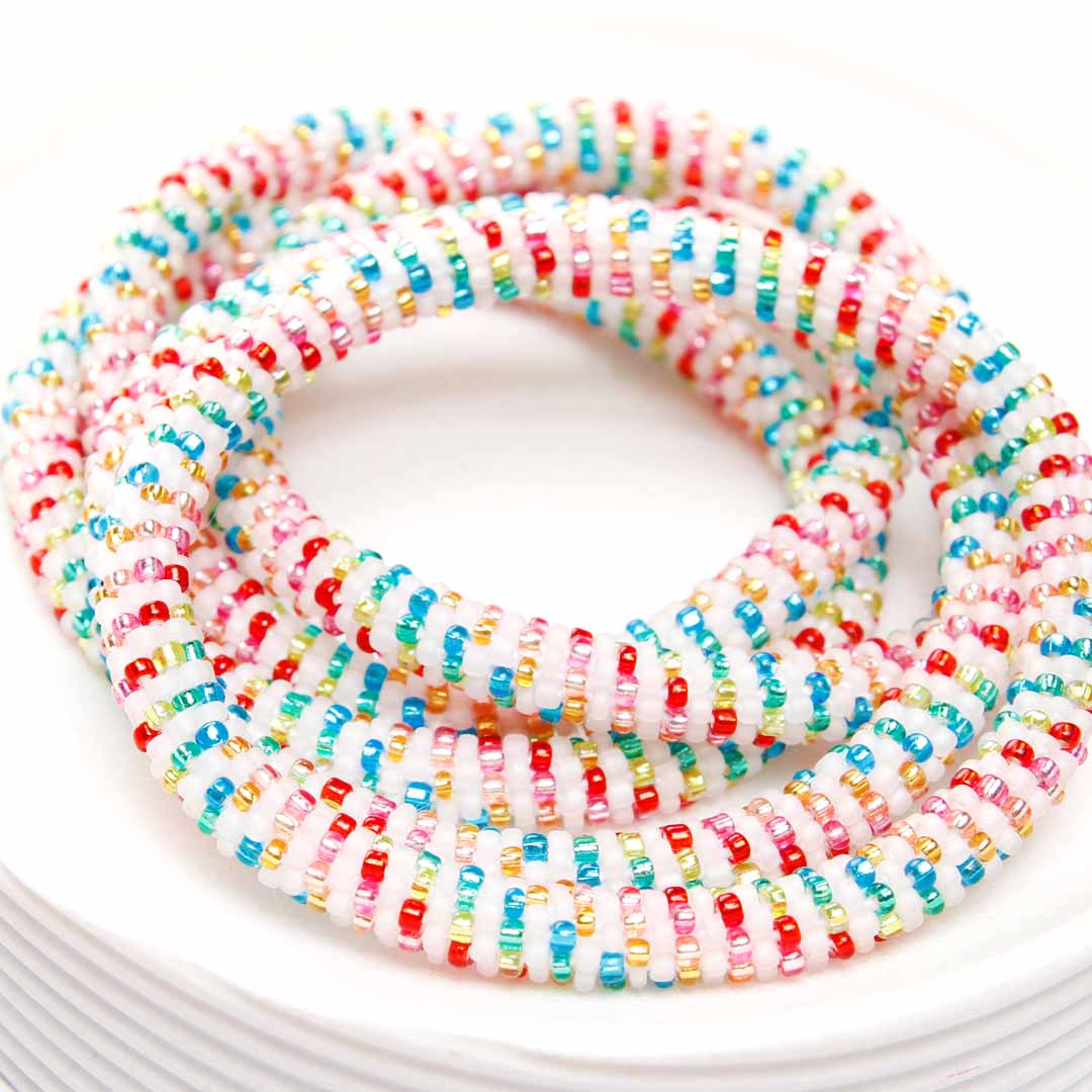 Rainbow Tinsel Stripe - 7"