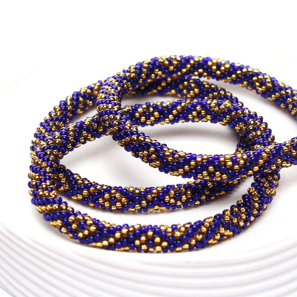 Royal Blue Palace Beaded Bracelet for Women-1 Side