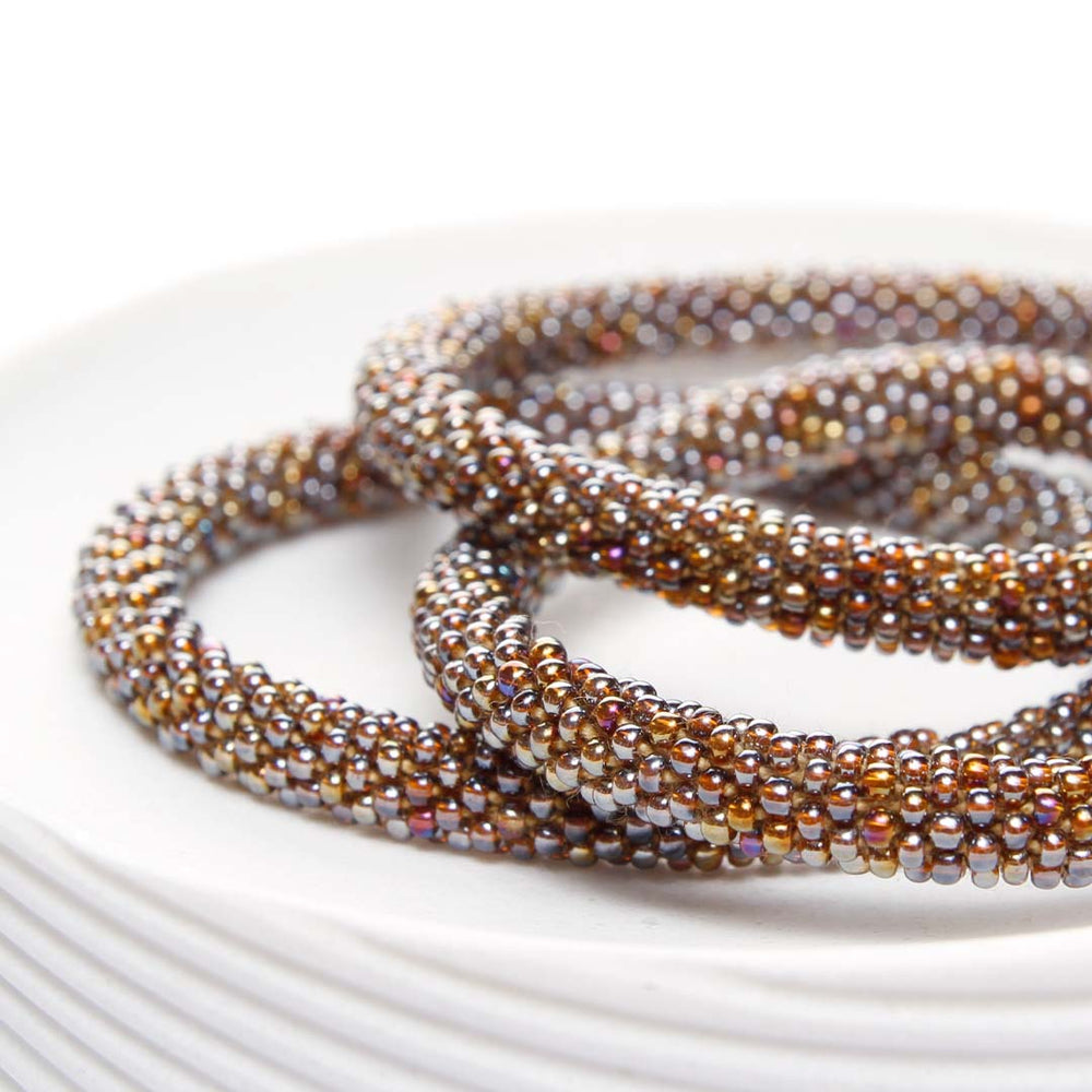 Sandy Shore Shimmer Beaded Bracelet Side