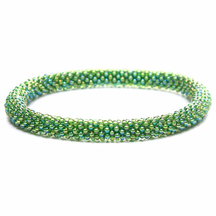 Sea Glass Shimmer Bracelet - Seed Bead Jewelry Close Up - Cana Capri