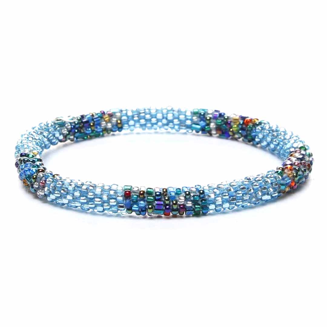 Sky Blue Sprinkles Stripe - 7"