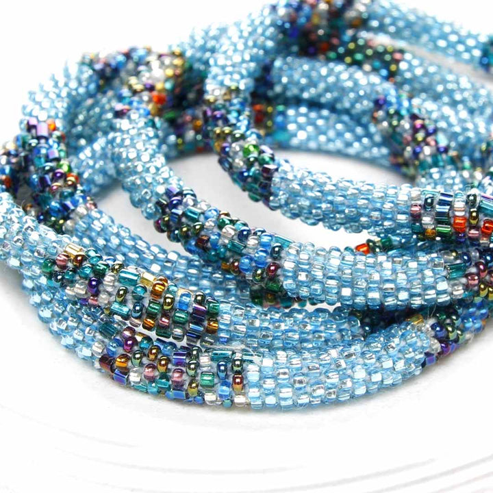Sky Blue Sprinkles Stripe - 7"