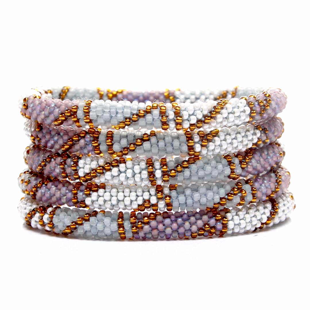 Snowy Meadow Beaded Bracelet-Stack