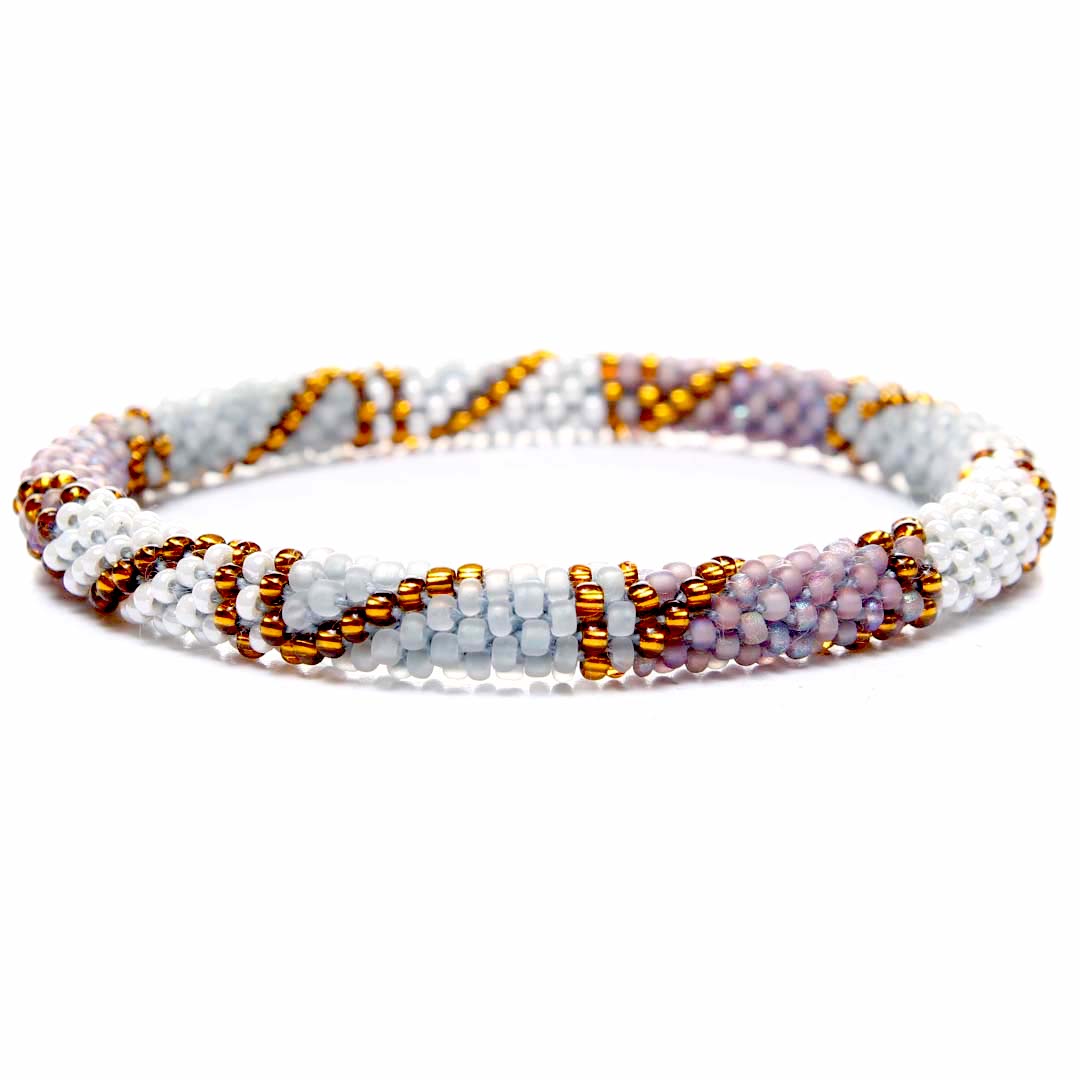 Snowy Meadow Beaded Bracelet-Front