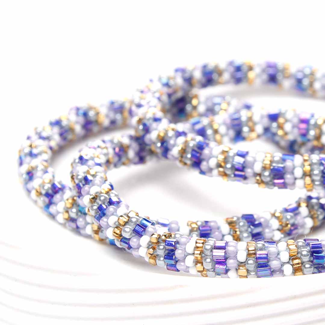 Snowy Purple Stripe Side
