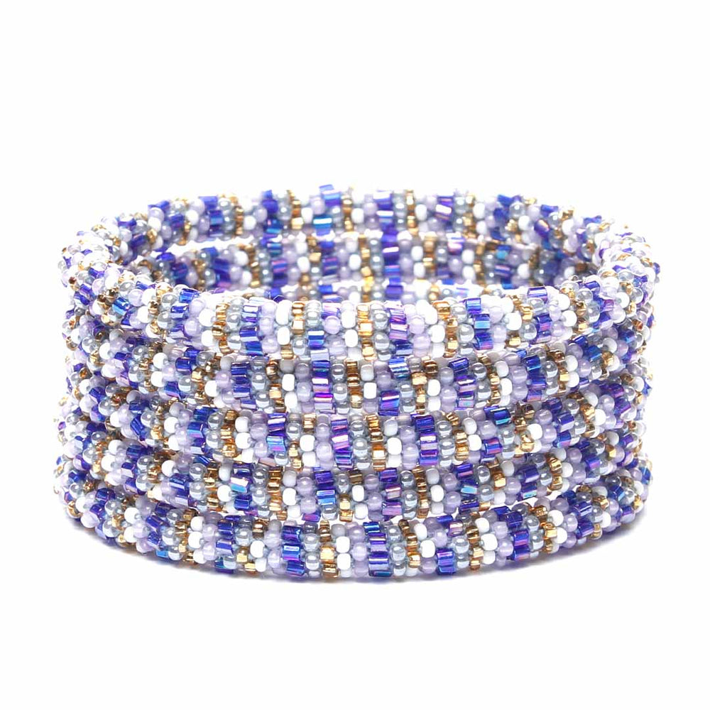 Snowy Purple Stripe Stack