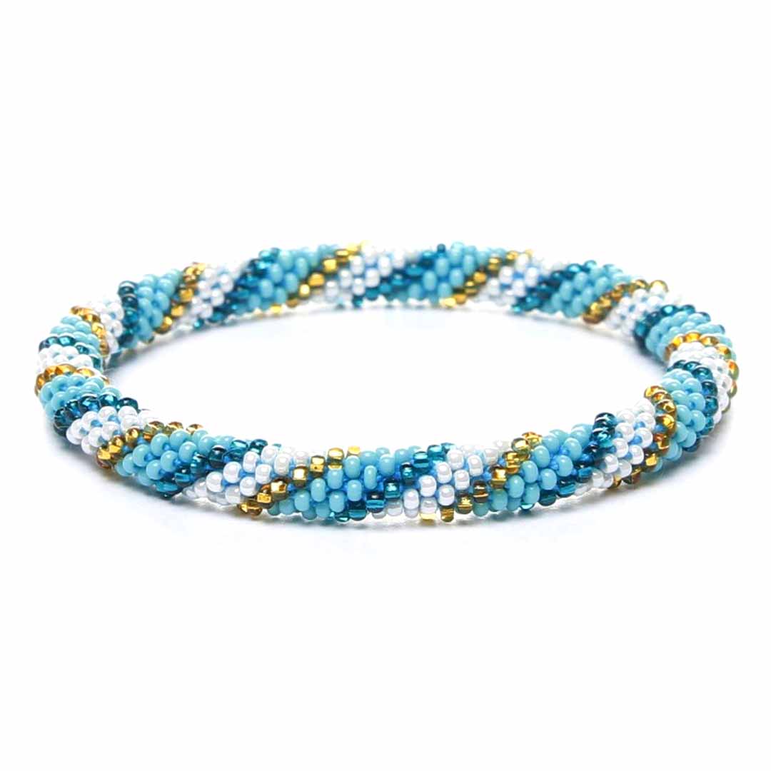 Snowy Teal & Turquoise Twist - 7"