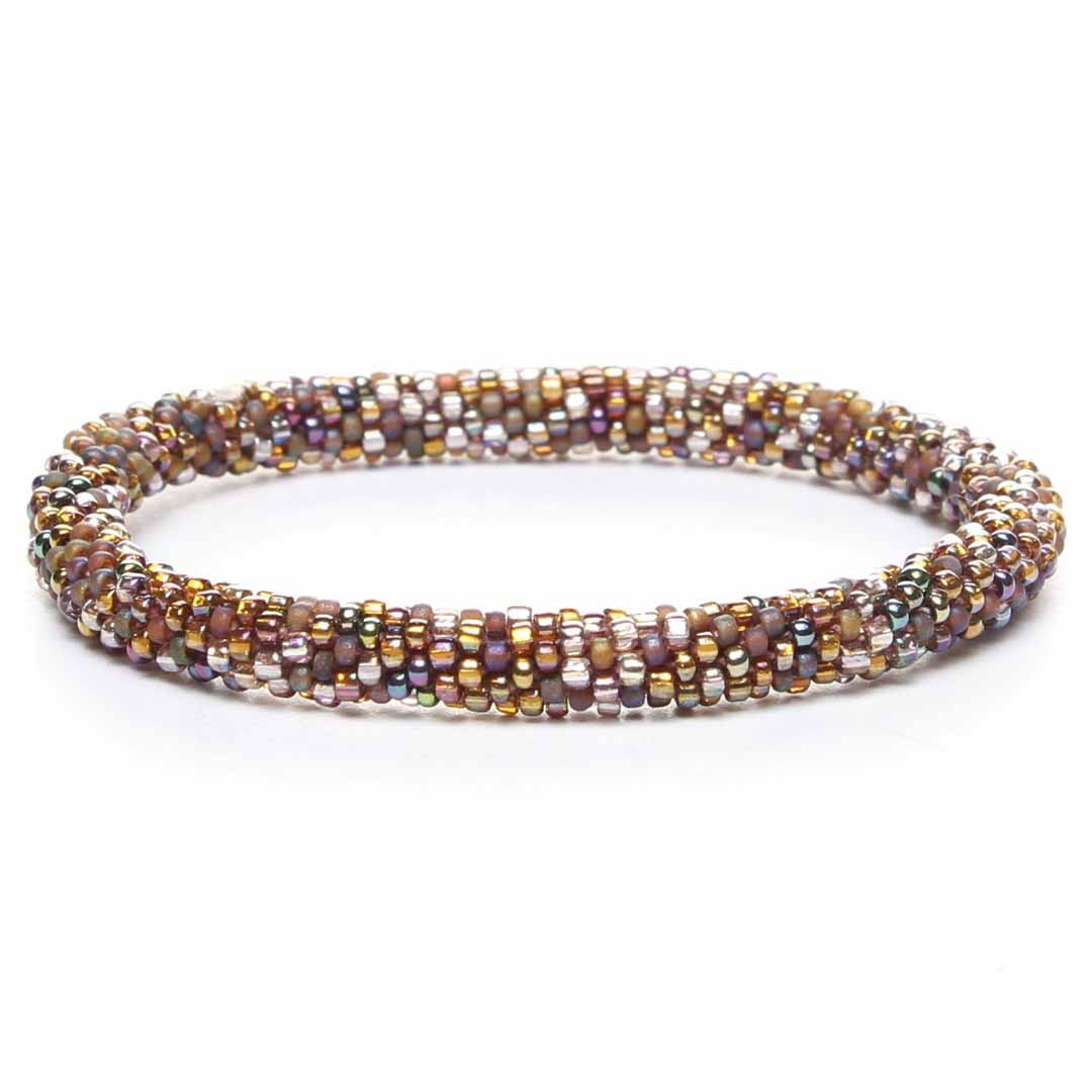 Sparkly Autumn Leaves Beaded Bracelet