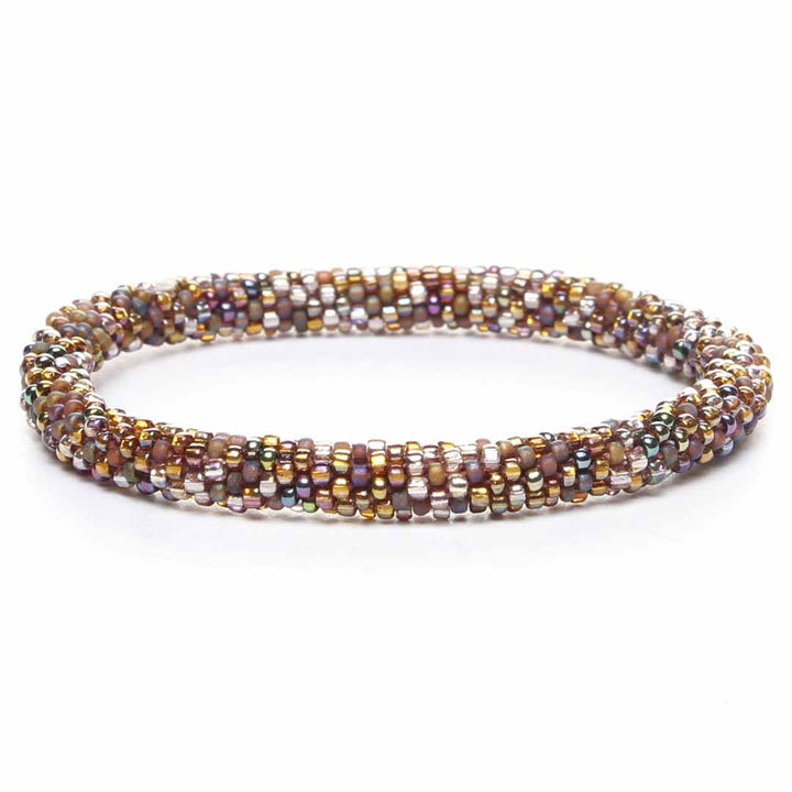Sparkly Autumn Leaves Beaded Bracelet