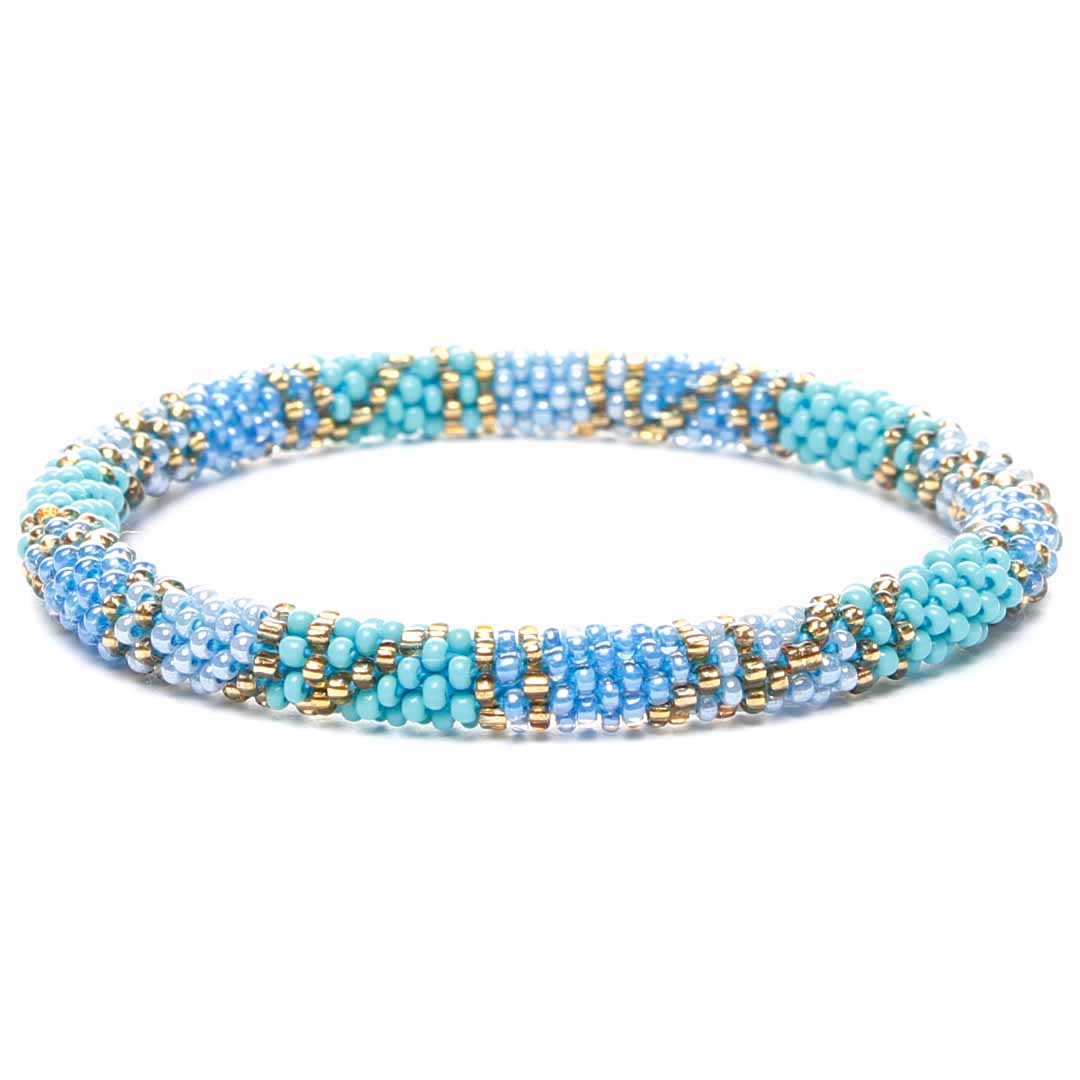 Sparkly Caribbean Gold Beaded Bracelet 