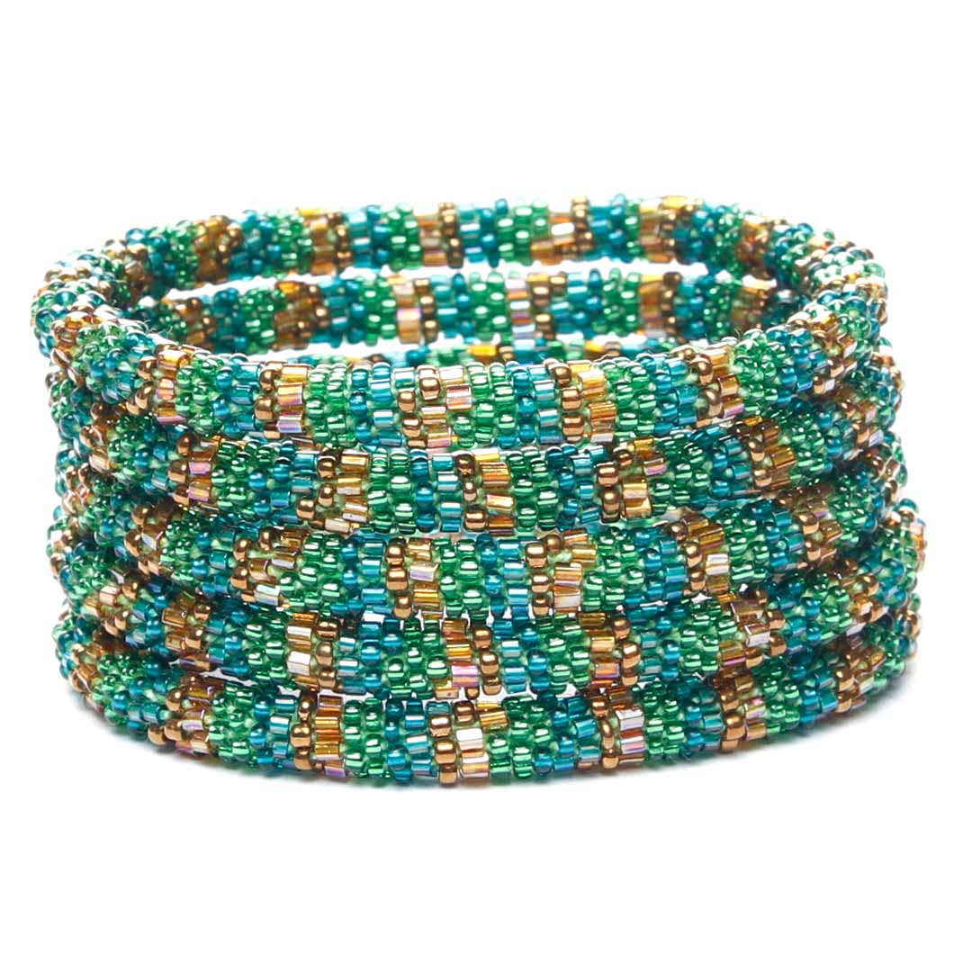 Sparkly Dublin Stripe Beaded Bracelet-2
