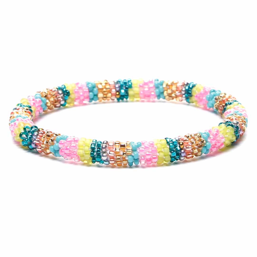 Sparkly Garden Stripe Beaded Bracelet