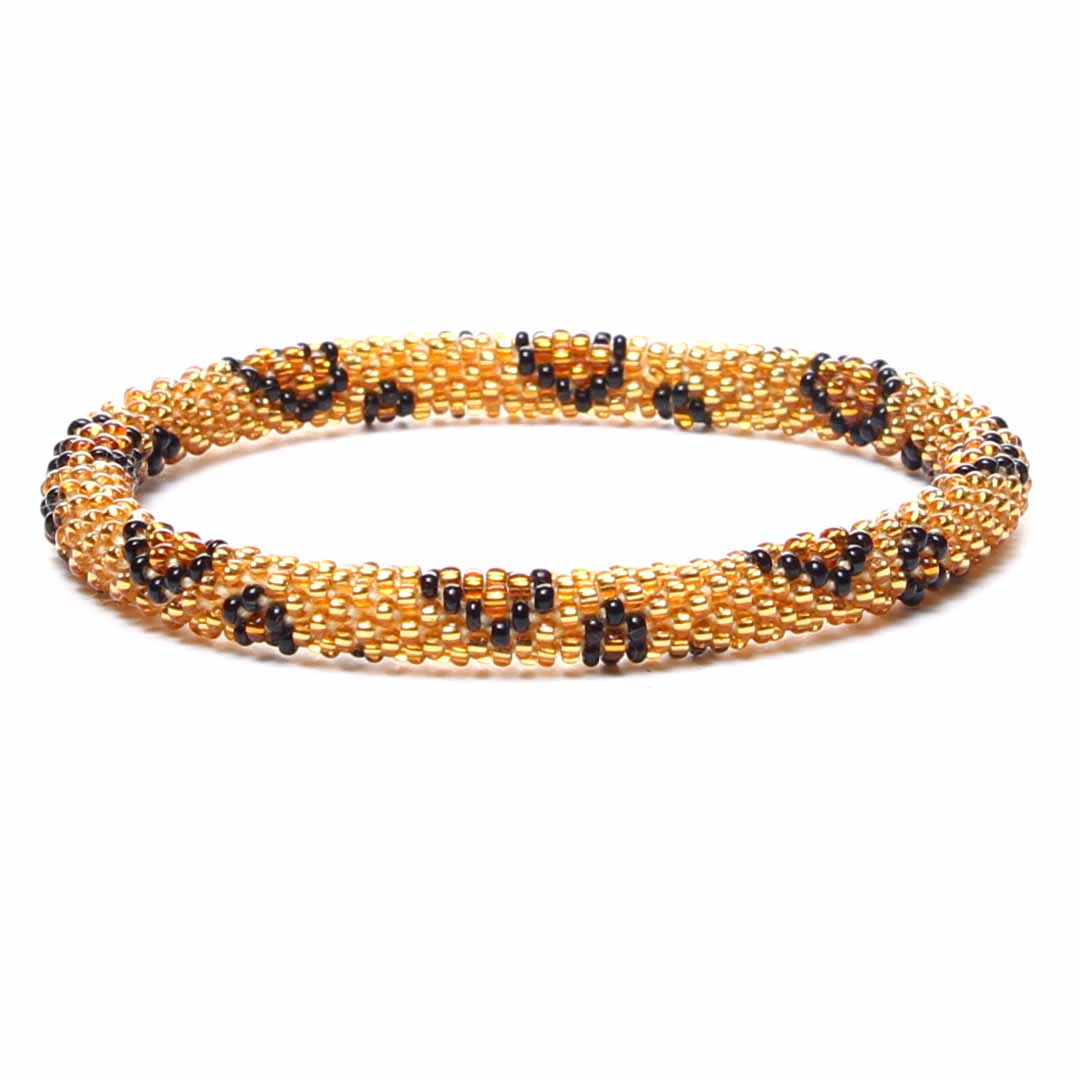 Sparkly Leopard  Beaded Bracelet
