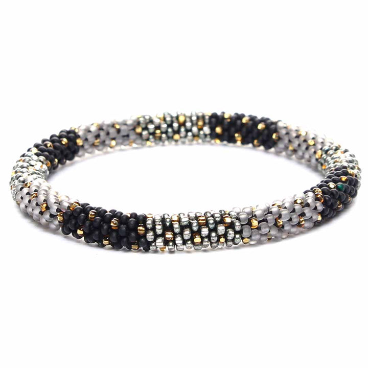 Sparkly Onyx Frost Beaded Bracelet