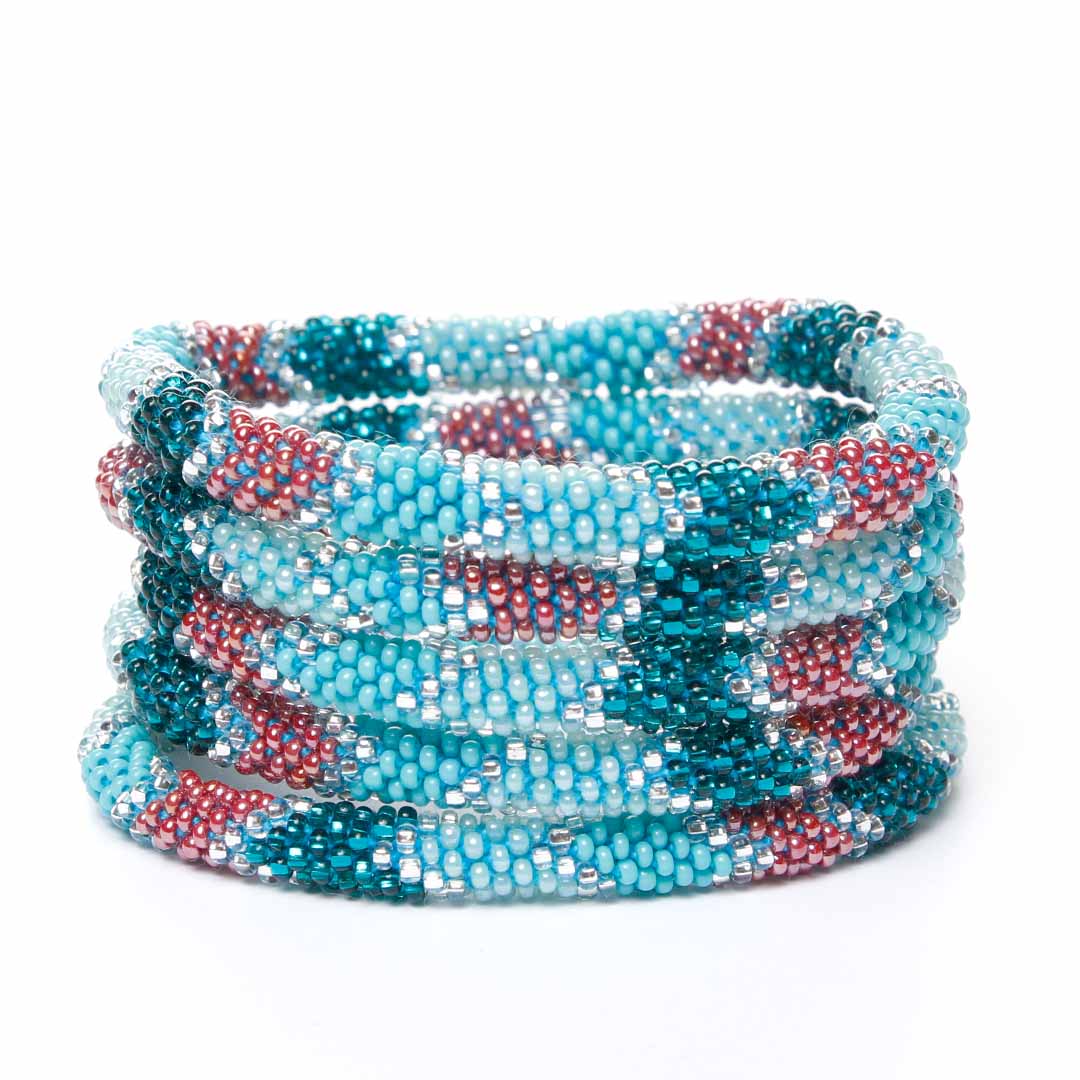 Sparkly Turquoise Canyon Beaded Bracelet-2