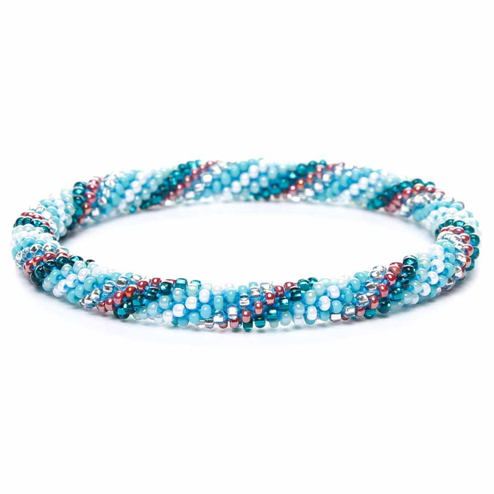 Sparkly Turquoise Canyon Twist Beaded Bracelet