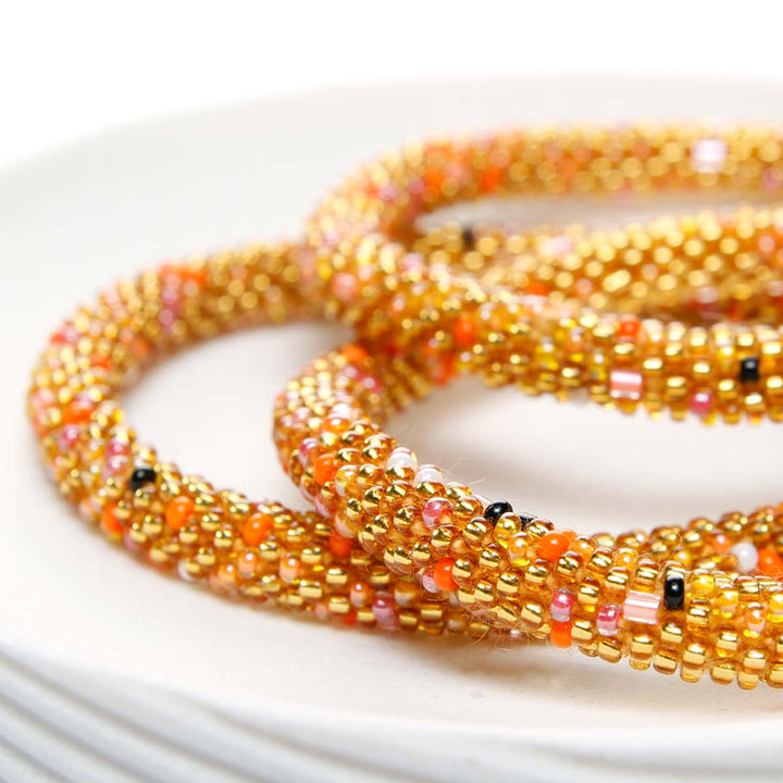 Sunflower Field Sprinkles Beaded Bracelet Side