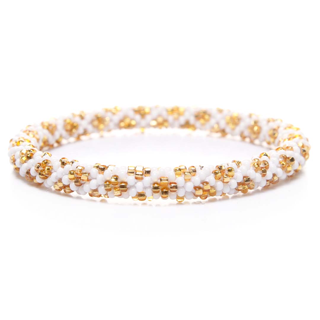 Sunflower Gold Cottage Beaded Bracelet-Front