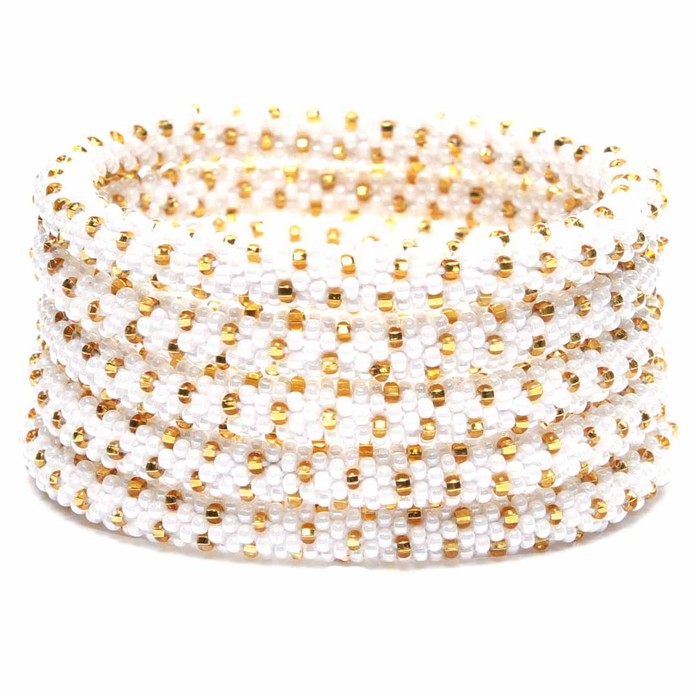 Sunflower Gold & Pearl Polka Dots STack