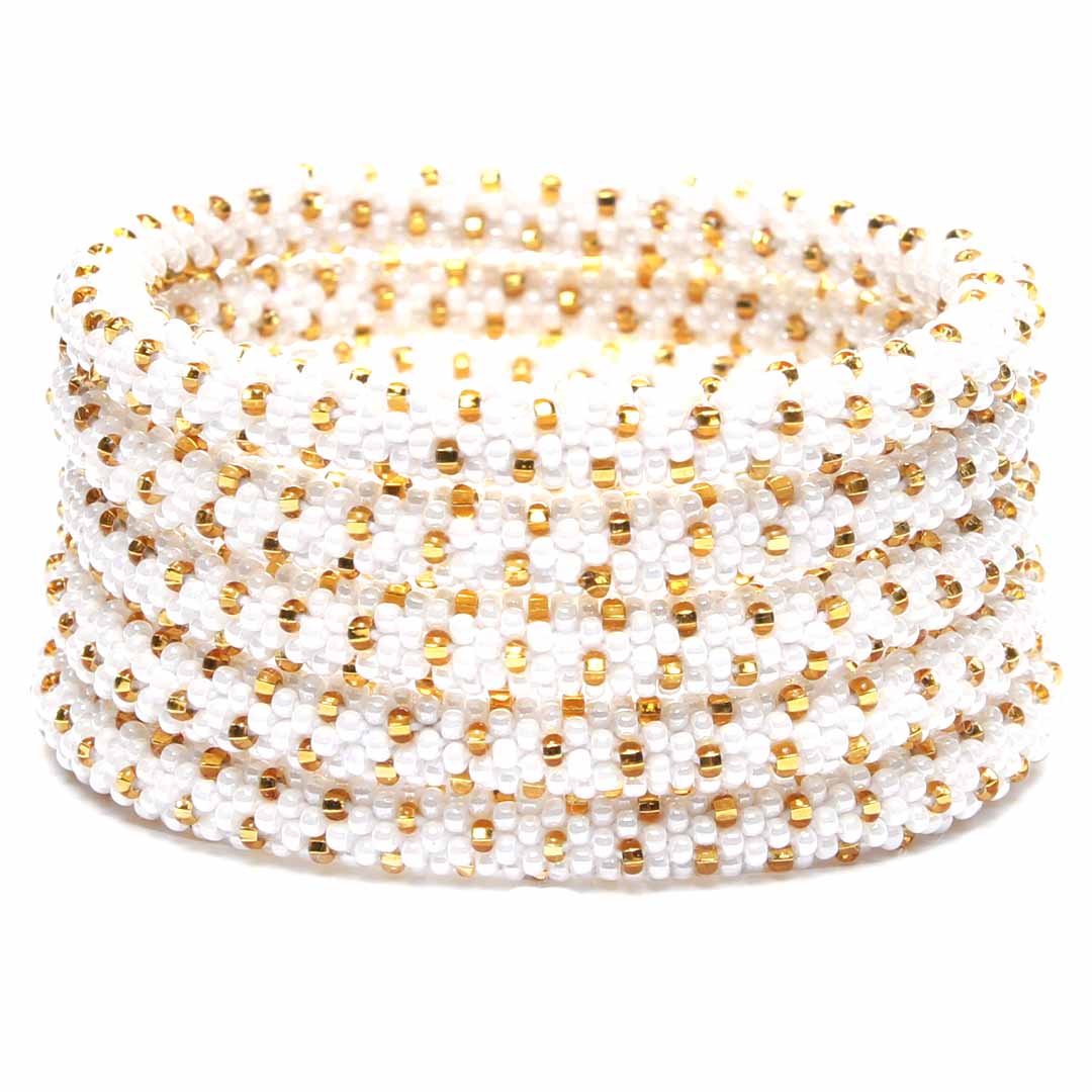 Sunflower Gold & Pearl Polka Dots STack