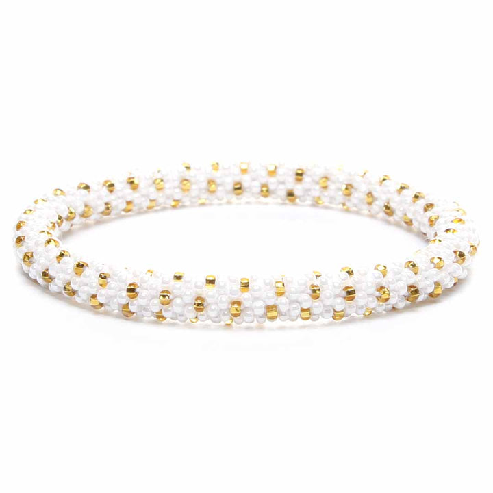 Sunflower Gold & Pearl Polka Dots  Front