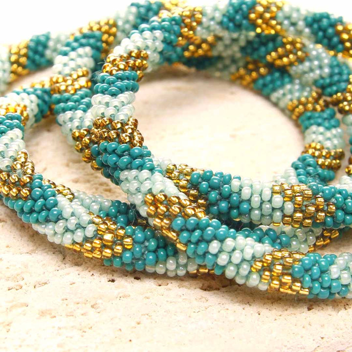 Teal & Gold Canyon Sparkles - 7"