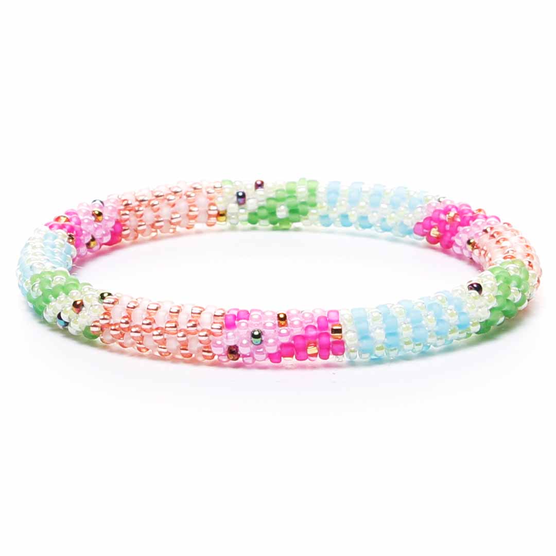 Tropical Cabana Stripe Beaded Bracelet-1