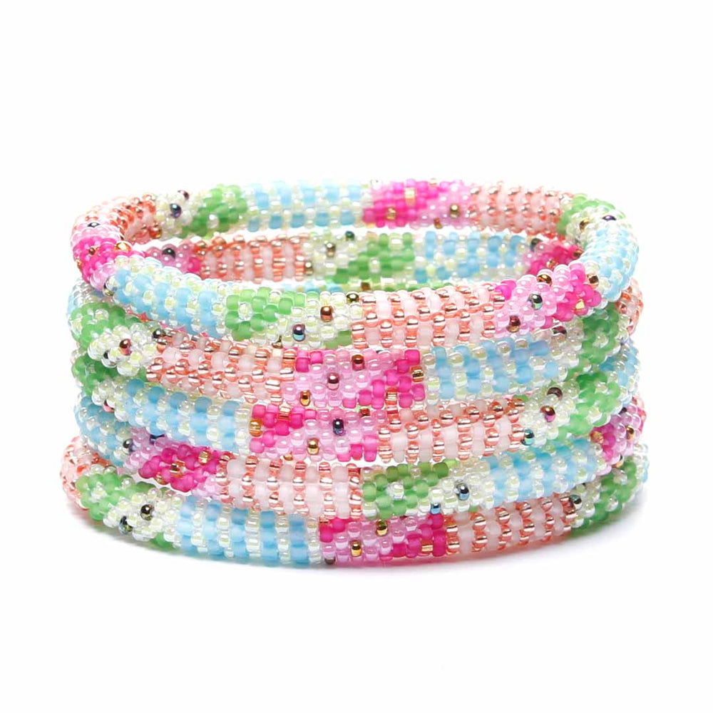 Tropical Cabana Stripe Beaded Bracelet-2