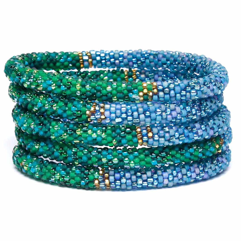 Tropical Shore Beaded Bracelet Stack