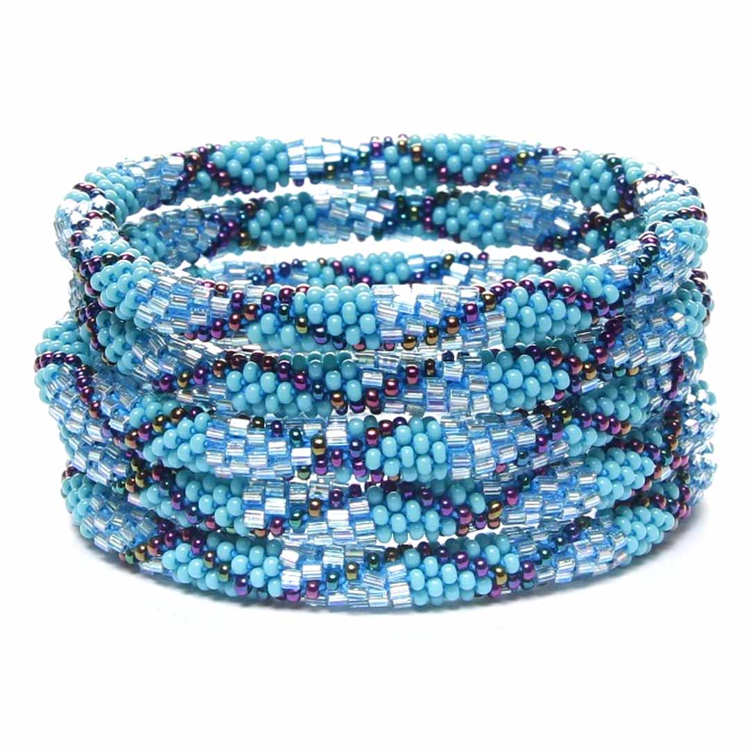 Turquoise Berry Criss Cross  - 7"