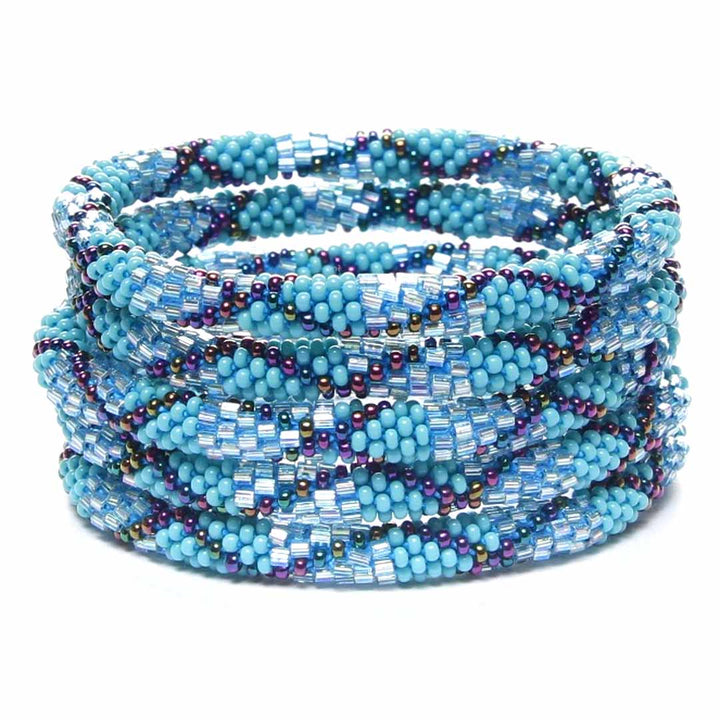 Turquoise Berry Criss Cross  - 7"